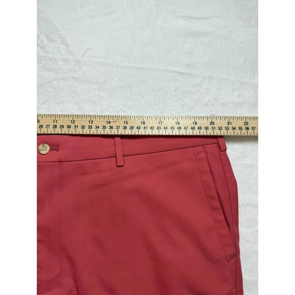 Peter Milar Shorts Mens 40 Pink Salmon Red Salem Performance Golf Wicking - Picture 5 of 6
